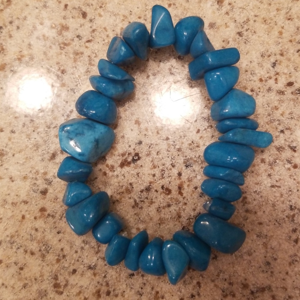 Turquoise Stone Stretchy Bracelet